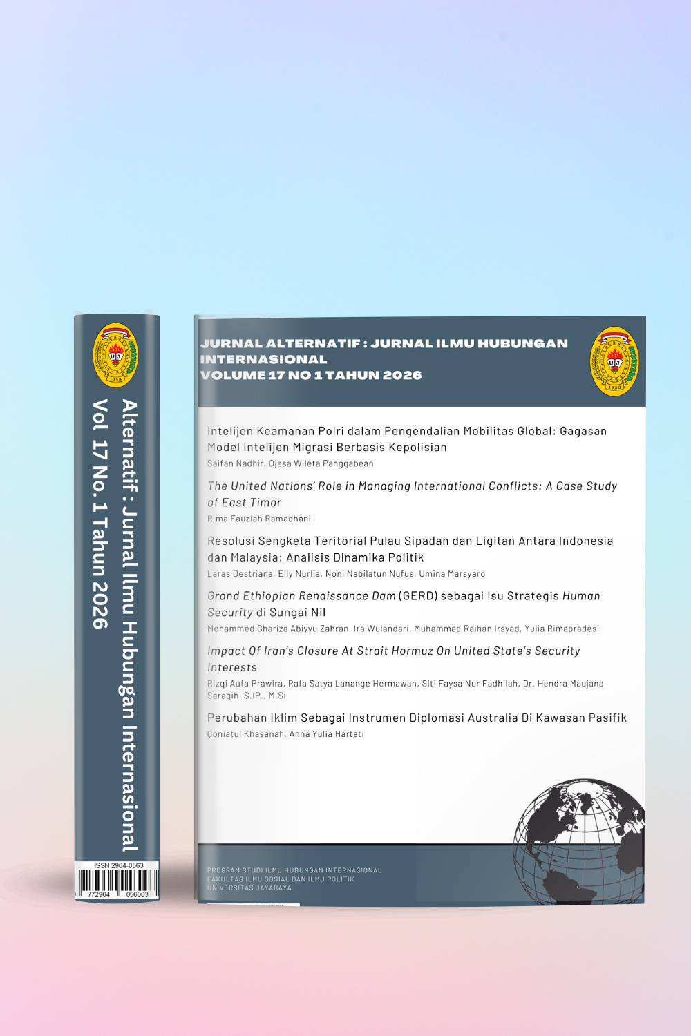 					View Vol. 17 No. 01 (2026): Jurnal Alternatif : Jurnal Ilmu Hubungan Internasional
				