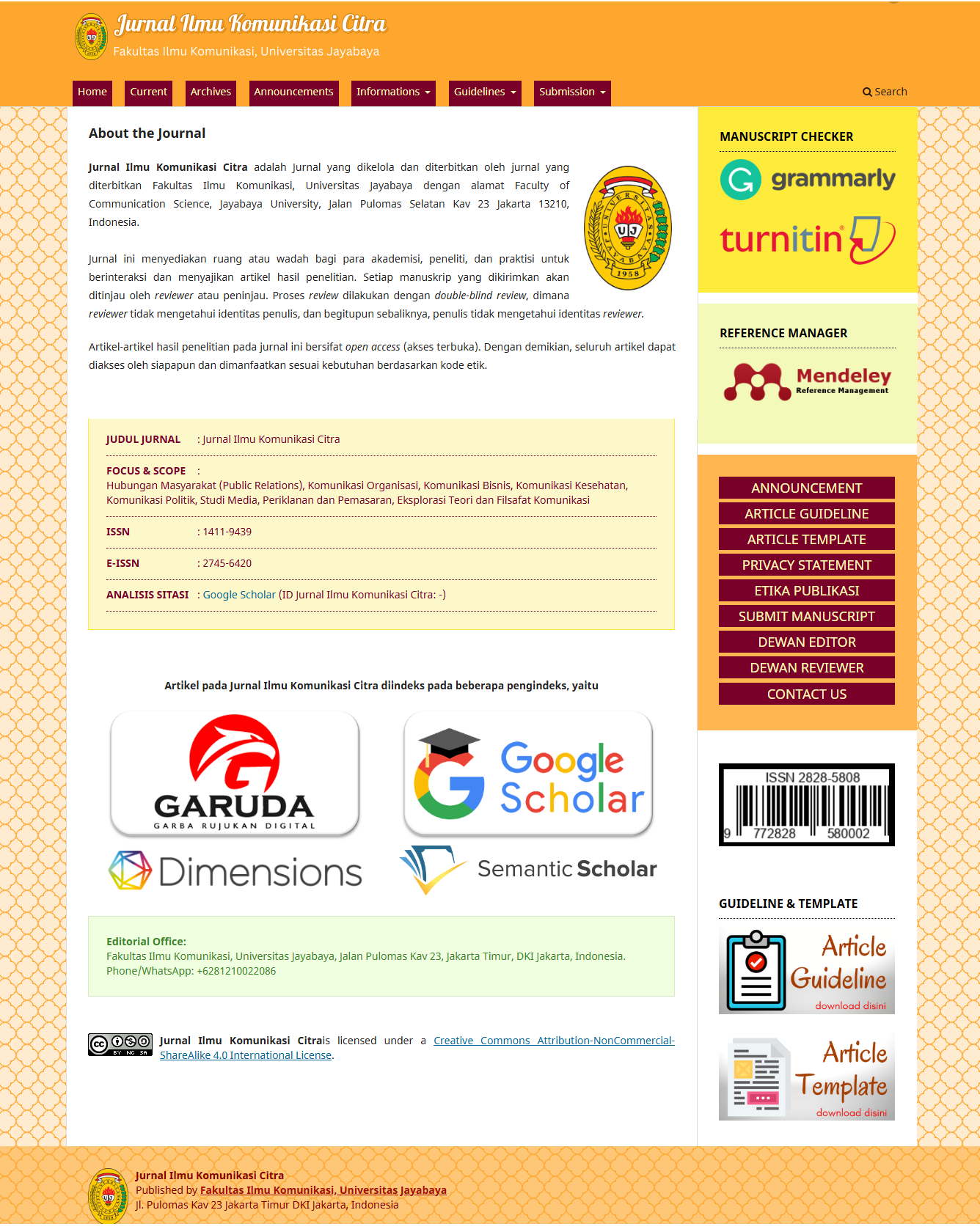 Jurnal Ilmu Komunikasi Citra